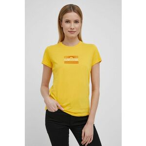 Bavlnené tričko Levi's žltá farba, vyobraziť