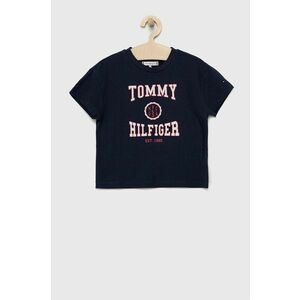 Detské tričko Tommy Hilfiger tmavomodrá farba, vyobraziť