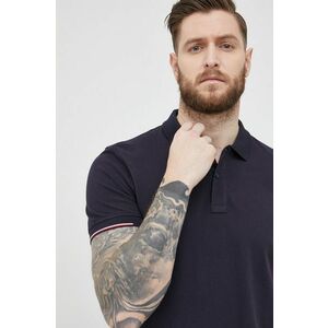 Bavlnené polo tričko Tommy Hilfiger tmavomodrá farba, jednofarebné vyobraziť