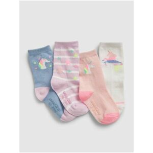 Detské ponožky unicorn socks, 4 páry Farebná vyobraziť