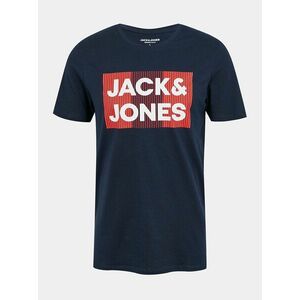 Tmavomodré tričko s potlačou Jack & Jones vyobraziť