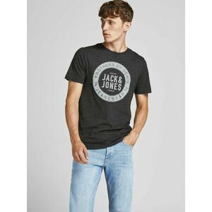 Tmavošedé tričko s potlačou Jack & Jones Jeans vyobraziť