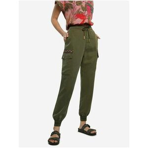 Nohavice pre ženy Desigual - zelená vyobraziť