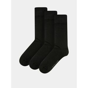 Súprava troch párov ponožiek v čiernej farbe Selected Homme Cotton vyobraziť