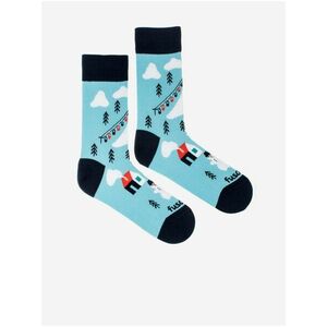 Modré vzorované ponožky Fusakle Zimní krása vyobraziť