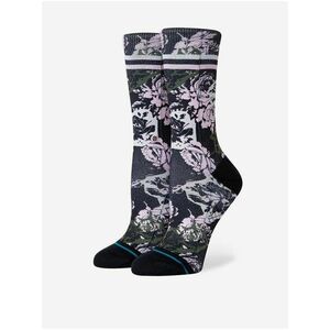Čierne dámske vzorované ponožky Stance La Vie En Rose vyobraziť