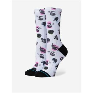 Biele dámske vzorované ponožky Stance New Order vyobraziť