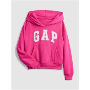 Ružová dievčenská mikina s logom GAP vyobraziť