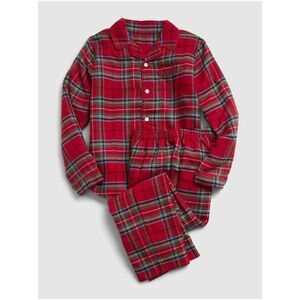Červené chlapčenské kockované pyžamo GAP vyobraziť