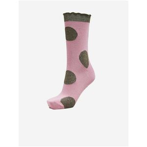 Ružové bodkované ponožky Selected Femme Vida vyobraziť
