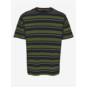 Modro-zelené pruhované tričko ONLY & SONS Tomas vyobraziť