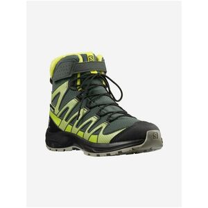 Zeleno-čierne chlapčenské členkové outdoorové topánky Salomon XA PRO vyobraziť