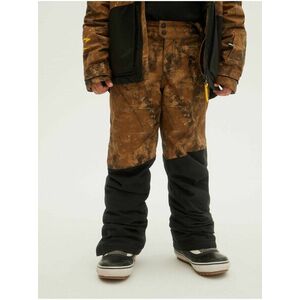 Čierno-hnedé chlapčenské vzorované zimné nohavice O'Neill Anvil Colorblock Pants vyobraziť
