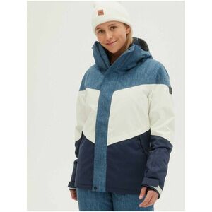 Bielo-modrá dámska zimná športová bunda s kapucou O'Neill Coral Jacket vyobraziť