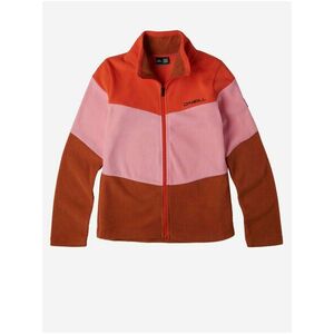 Ružovo-oranžová dievčenská mikina O'Neill Coral Fleece vyobraziť