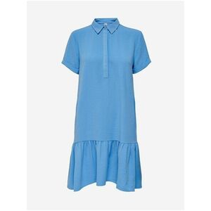 Modré košeľové šaty s volánom Jacqueline de Yong Lion vyobraziť