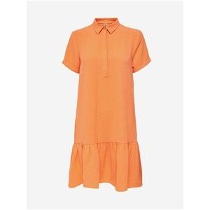 Oranžové košeľové šaty s volánom Jacqueline de Yong Lion vyobraziť
