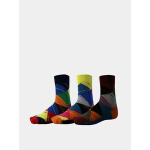 Sada troch párov ponožiek v šedo-modrej farbe SAM 73 vyobraziť