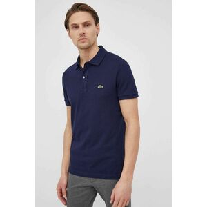 Bavlnené polo tričko Lacoste PH4012-001, tmavomodrá farba, jednofarebné vyobraziť