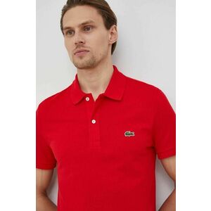 Bavlnené polo tričko Lacoste PH4012-001, červená farba, jednofarebné vyobraziť