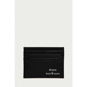 Kožená peňaženka Polo Ralph Lauren pánska, čierna farba vyobraziť