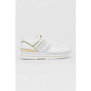 Topánky Tommy Hilfiger biela farba, na platforme vyobraziť
