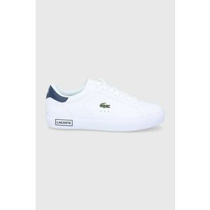 Topánky Lacoste Powercourt biela farba, na plochom podpätku vyobraziť