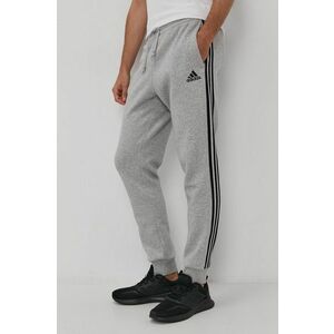 Nohavice adidas GK8824 pánske, šedá farba, jednofarebné vyobraziť