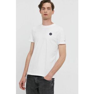 Tričko Pepe Jeans WALLACE pánske, biela farba, jednofarebné vyobraziť