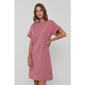 Šaty Armani Exchange ružová farba, mini, rovné vyobraziť