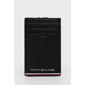 Kožená peňaženka Tommy Hilfiger pánska, čierna farba vyobraziť