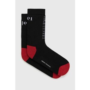 Ponožky Armani Exchange pánske, čierna farba vyobraziť