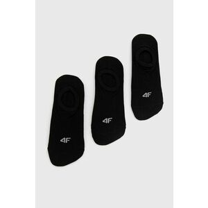 Ponožky 4F (3-pack) dámske, čierna farba vyobraziť