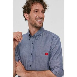 Bavlnená košeľa Hugo pánska, slim, s golierom button-down vyobraziť