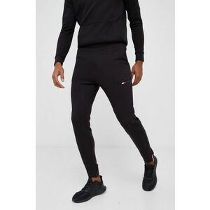 Nohavice Tommy Hilfiger pánske, čierna farba, jednofarebné vyobraziť