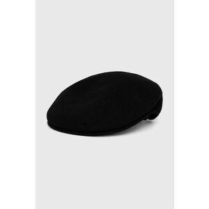 Vlnená čiapka Kangol čierna farba, vlnená vyobraziť