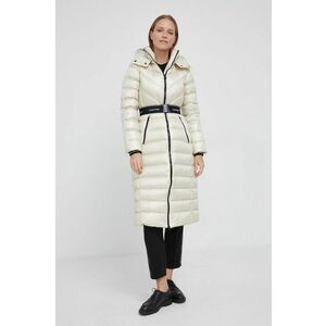Páperová bunda Calvin Klein dámska, krémová farba, zimná vyobraziť