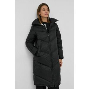 Páperová bunda Guess dámska, čierna farba, zimná vyobraziť