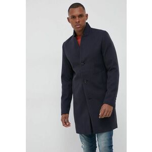 Kabát Premium by Jack&Jones pánsky, tmavomodrá farba, prechodný vyobraziť