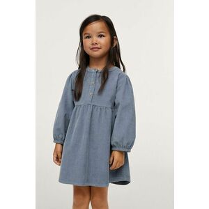 Dievčenské bavlnené šaty Mango Kids mini, áčkový strih vyobraziť