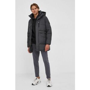 Páperová bunda Calvin Klein pánska, šedá farba, zimná vyobraziť