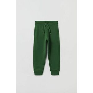 Detské nohavice OVS zelená farba, jednofarebné vyobraziť