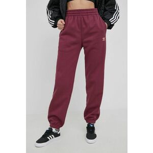 Nohavice adidas Originals H06627 dámske, fialová farba, jednofarebné vyobraziť