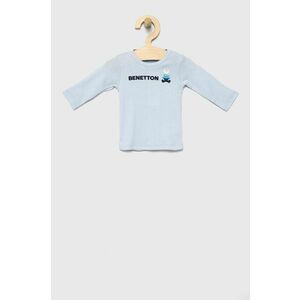 Detská bavlnená košeľa s dlhým rukávom United Colors of Benetton s potlačou vyobraziť