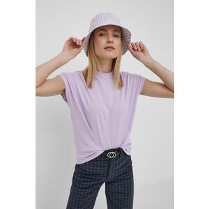 Bavlnené tričko Vero Moda fialová farba, vyobraziť
