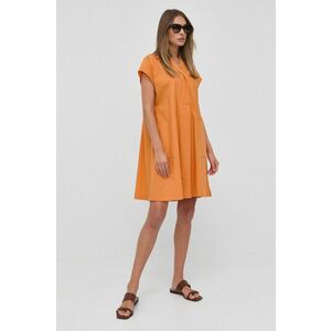 Bavlnené šaty Weekend Max Mara oranžová farba, mini, oversize vyobraziť