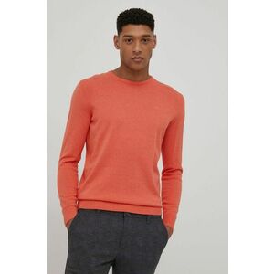 Bavlnený sveter Tom Tailor pánsky, oranžová farba, tenký, vyobraziť