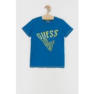 Detské bavlnené tričko Guess s potlačou vyobraziť