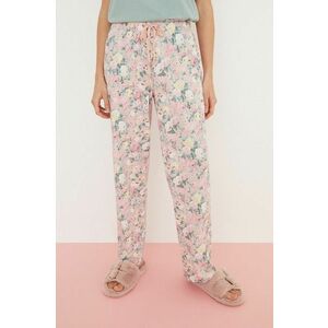 Pyžamové nohavice Women'secret dámske, ružová farba, bavlnená vyobraziť