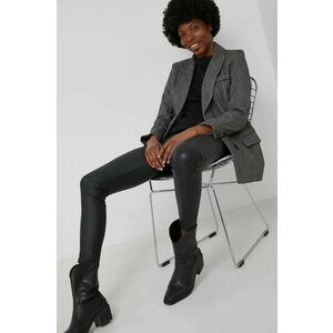 Nohavice Answear Lab dámske, čierna farba, priliehavé, stredne vysoký pás vyobraziť